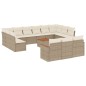 vidaXL 14-tlg. Garten-Sofagarnitur mit Kissen Beige Poly Rattan vidaXL 14-tlg. Garten-Sofagarnitur mit Kissen Beige Poly Rattan