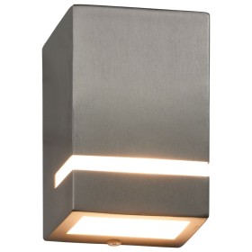 vidaXL Außenwandleuchten 2 Stk. 35 W Silbern Rechteckig