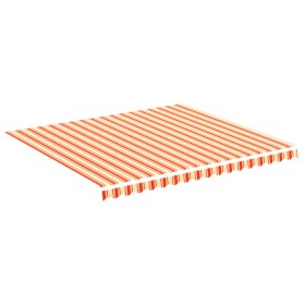 vidaXL Markisenbespannung Gelb und Orange 4x3,5 m