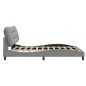vidaXL Bettgestell mit LED Dunkelgrau 180x200 cm Stoff vidaXL Bettgestell mit LED Dunkelgrau 180x200 cm Stoff