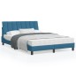 vidaXL Bettgestell mit Kopfteil Blau 120x200 cm Samt vidaXL Bettgestell mit Kopfteil Blau 120x200 cm Samt