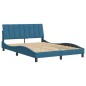 vidaXL Bettgestell mit Kopfteil Blau 120x200 cm Samt vidaXL Bettgestell mit Kopfteil Blau 120x200 cm Samt