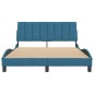 vidaXL Bettgestell mit Kopfteil Blau 120x200 cm Samt vidaXL Bettgestell mit Kopfteil Blau 120x200 cm Samt