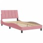 vidaXL Bettgestell mit Kopfteil Rosa 100x200 cm Samt vidaXL Bettgestell mit Kopfteil Rosa 100x200 cm Samt
