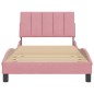 vidaXL Bettgestell mit Kopfteil Rosa 100x200 cm Samt vidaXL Bettgestell mit Kopfteil Rosa 100x200 cm Samt