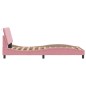 vidaXL Bettgestell mit Kopfteil Rosa 100x200 cm Samt vidaXL Bettgestell mit Kopfteil Rosa 100x200 cm Samt