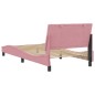 vidaXL Bettgestell mit Kopfteil Rosa 100x200 cm Samt vidaXL Bettgestell mit Kopfteil Rosa 100x200 cm Samt