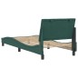vidaXL Bettgestell mit Kopfteil Dunkelgrün 90x190 cm Samt vidaXL Bettgestell mit Kopfteil Dunkelgrün 90x190 cm Samt