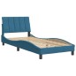 vidaXL Bettgestell mit Kopfteil Blau 90x200 cm Samt vidaXL Bettgestell mit Kopfteil Blau 90x200 cm Samt