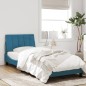 vidaXL Bettgestell mit Kopfteil Blau 90x200 cm Samt vidaXL Bettgestell mit Kopfteil Blau 90x200 cm Samt