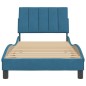 vidaXL Bettgestell mit Kopfteil Blau 90x200 cm Samt vidaXL Bettgestell mit Kopfteil Blau 90x200 cm Samt
