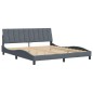 vidaXL Bettgestell mit Kopfteil Dunkelgrau 180x200 cm Samt vidaXL Bettgestell mit Kopfteil Dunkelgrau 180x200 cm Samt