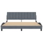 vidaXL Bettgestell mit Kopfteil Dunkelgrau 180x200 cm Samt vidaXL Bettgestell mit Kopfteil Dunkelgrau 180x200 cm Samt