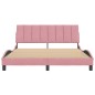 vidaXL Bettgestell mit Kopfteil Rosa 160x200 cm Samt vidaXL Bettgestell mit Kopfteil Rosa 160x200 cm Samt