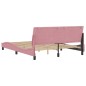 vidaXL Bettgestell mit Kopfteil Rosa 160x200 cm Samt vidaXL Bettgestell mit Kopfteil Rosa 160x200 cm Samt