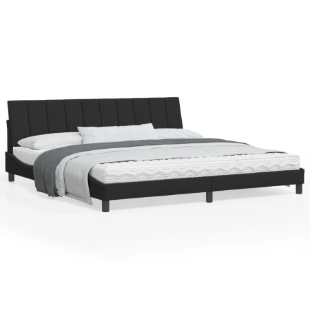 vidaXL Bettgestell mit Kopfteil Schwarz 200x200 cm Samt