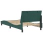 vidaXL Bettgestell mit Kopfteil Dunkelgrün 100x200 cm Samt vidaXL Bettgestell mit Kopfteil Dunkelgrün 100x200 cm Samt