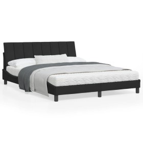 vidaXL Bettgestell ohne Matratze Schwarz 160x200 cm Samt