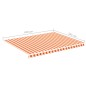 vidaXL Markisenbespannung Gelb und Orange 4,5x3,5 m vidaXL Markisenbespannung Gelb und Orange 4,5x3,5 m