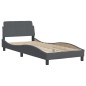 vidaXL Bettgestell mit Kopfteil Dunkelgrau 90x200 cm Samt vidaXL Bettgestell mit Kopfteil Dunkelgrau 90x200 cm Samt