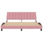 vidaXL Bettgestell mit Kopfteil Rosa 180x200 cm Samt vidaXL Bettgestell mit Kopfteil Rosa 180x200 cm Samt