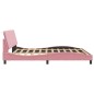 vidaXL Bettgestell mit Kopfteil Rosa 180x200 cm Samt vidaXL Bettgestell mit Kopfteil Rosa 180x200 cm Samt