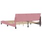 vidaXL Bettgestell mit Kopfteil Rosa 180x200 cm Samt vidaXL Bettgestell mit Kopfteil Rosa 180x200 cm Samt