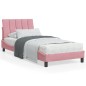 vidaXL Bettgestell mit Kopfteil Rosa 90x190 cm Samt vidaXL Bettgestell mit Kopfteil Rosa 90x190 cm Samt