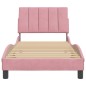 vidaXL Bettgestell mit Kopfteil Rosa 90x190 cm Samt vidaXL Bettgestell mit Kopfteil Rosa 90x190 cm Samt