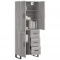 Highboard Grau Sonoma 69,5x34x180 cm Holzwerkstoff Highboard Grau Sonoma 69,5x34x180 cm Holzwerkstoff