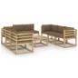 9-tlg. Garten-Lounge-Set mit Kissen Imprägniertes Kiefernholz 9-tlg. Garten-Lounge-Set mit Kissen Imprägniertes Kiefernholz