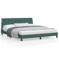 vidaXL Bettgestell mit Kopfteil Dunkelgrün 180x200 cm Samt vidaXL Bettgestell mit Kopfteil Dunkelgrün 180x200 cm Samt
