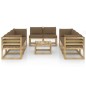 9-tlg. Garten-Lounge-Set mit Kissen Imprägniertes Kiefernholz 9-tlg. Garten-Lounge-Set mit Kissen Imprägniertes Kiefernholz