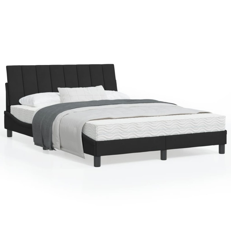 vidaXL Bettgestell mit Kopfteil Schwarz 140x200 cm Samt vidaXL Bettgestell mit Kopfteil Schwarz 140x200 cm Samt