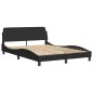 vidaXL Bettgestell mit Kopfteil Schwarz 140x200 cm Samt vidaXL Bettgestell mit Kopfteil Schwarz 140x200 cm Samt