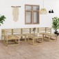 8-tlg. Garten-Lounge-Set Grün Imprägniertes Kiefernholz 8-tlg. Garten-Lounge-Set Grün Imprägniertes Kiefernholz