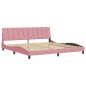 vidaXL Bettgestell mit Kopfteil Rosa 200x200 cm Samt vidaXL Bettgestell mit Kopfteil Rosa 200x200 cm Samt
