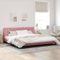 vidaXL Bettgestell mit Kopfteil Rosa 200x200 cm Samt vidaXL Bettgestell mit Kopfteil Rosa 200x200 cm Samt