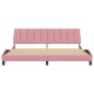 vidaXL Bettgestell mit Kopfteil Rosa 200x200 cm Samt vidaXL Bettgestell mit Kopfteil Rosa 200x200 cm Samt