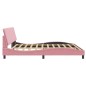 vidaXL Bettgestell mit Kopfteil Rosa 200x200 cm Samt vidaXL Bettgestell mit Kopfteil Rosa 200x200 cm Samt