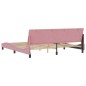 vidaXL Bettgestell mit Kopfteil Rosa 200x200 cm Samt vidaXL Bettgestell mit Kopfteil Rosa 200x200 cm Samt