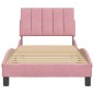 vidaXL Bettgestell mit Kopfteil Rosa 80x200 cm Samt vidaXL Bettgestell mit Kopfteil Rosa 80x200 cm Samt