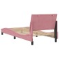 vidaXL Bettgestell mit Kopfteil Rosa 80x200 cm Samt vidaXL Bettgestell mit Kopfteil Rosa 80x200 cm Samt