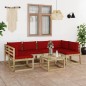 7-tlg. Garten-Lounge-Set mit Kissen Imprägniertes Kiefernholz 7-tlg. Garten-Lounge-Set mit Kissen Imprägniertes Kiefernholz