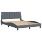 vidaXL Bettgestell mit Kopfteil Dunkelgrau 120x200 cm Samt vidaXL Bettgestell mit Kopfteil Dunkelgrau 120x200 cm Samt