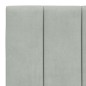 vidaXL Bettgestell mit Kopfteil Hellgrau 100x200 cm Samt vidaXL Bettgestell mit Kopfteil Hellgrau 100x200 cm Samt