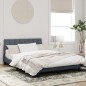 vidaXL Bettgestell mit Kopfteil Dunkelgrau 140x200 cm Samt vidaXL Bettgestell mit Kopfteil Dunkelgrau 140x200 cm Samt