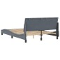 vidaXL Bettgestell mit Kopfteil Dunkelgrau 140x200 cm Samt vidaXL Bettgestell mit Kopfteil Dunkelgrau 140x200 cm Samt