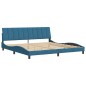 vidaXL Bettgestell mit Kopfteil Blau 200x200 cm Samt vidaXL Bettgestell mit Kopfteil Blau 200x200 cm Samt