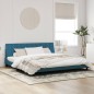 vidaXL Bettgestell mit Kopfteil Blau 200x200 cm Samt vidaXL Bettgestell mit Kopfteil Blau 200x200 cm Samt